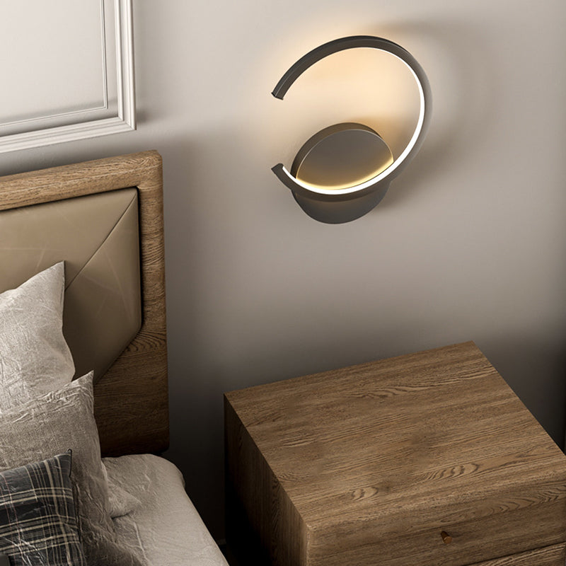 Modern LED Wall Lamp 1-Light Simple Wall Mount Lamp with Acrylic Shade for Bedroom