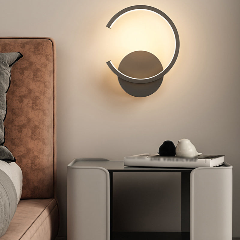 Modern LED Wall Lamp 1-Light Simple Wall Mount Lamp with Acrylic Shade for Bedroom