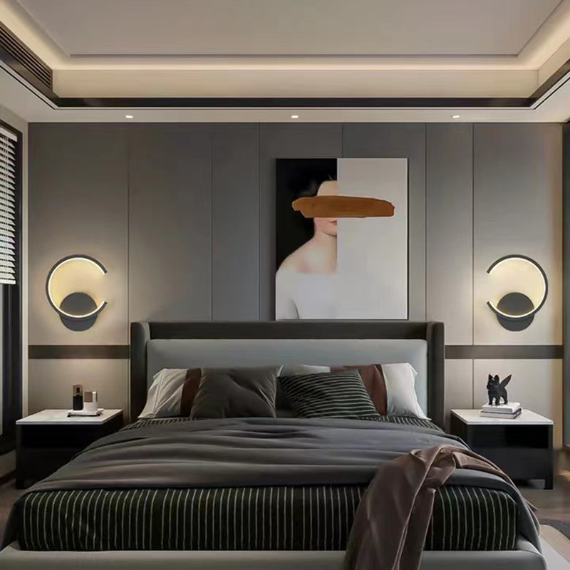 Modern LED Wall Lamp 1-Light Simple Wall Mount Lamp with Acrylic Shade for Bedroom