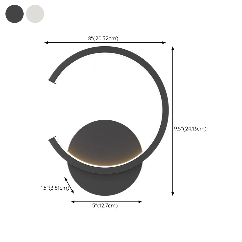 Modern LED Wall Lamp 1-Light Simple Wall Mount Lamp with Acrylic Shade for Bedroom