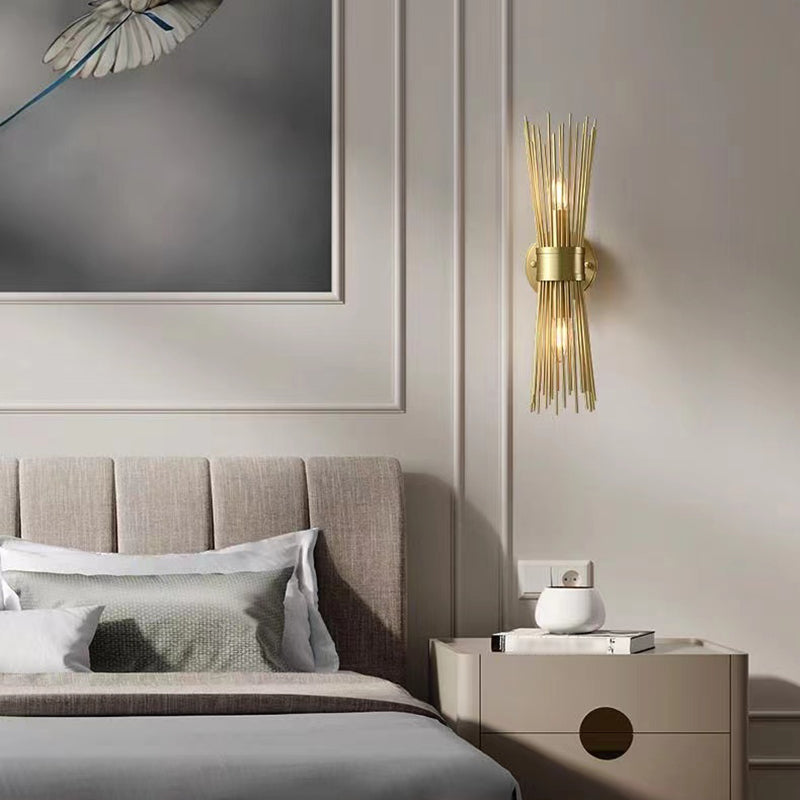 Modern Wall Sconce Linear Shape Wall Light with Metal Shade for Bedroom