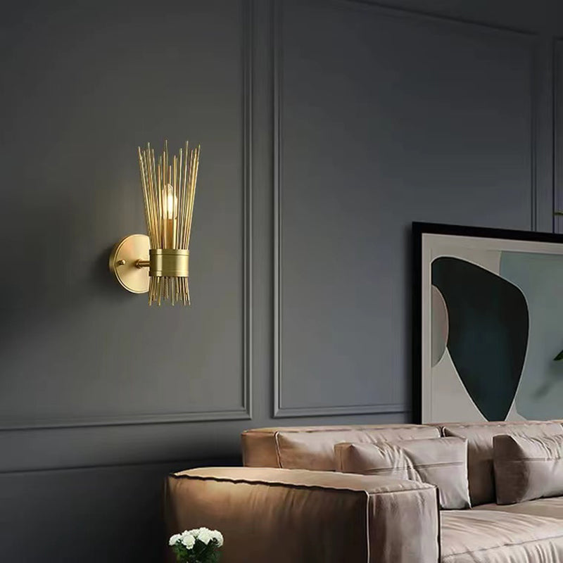 Modern Wall Sconce Linear Shape Wall Light with Metal Shade for Bedroom