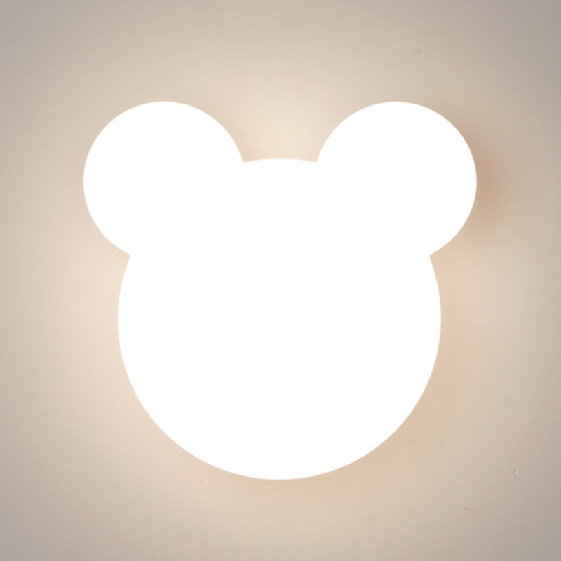 Children Style Wall Lamp 1-Light LED Wall Mount Lamp with Plastic Shade for Kid's Room
