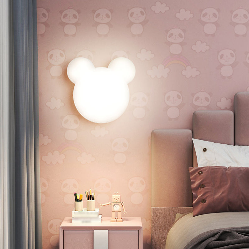 Children Style Wall Lamp 1-Light LED Wall Mount Lamp with Plastic Shade for Kid's Room