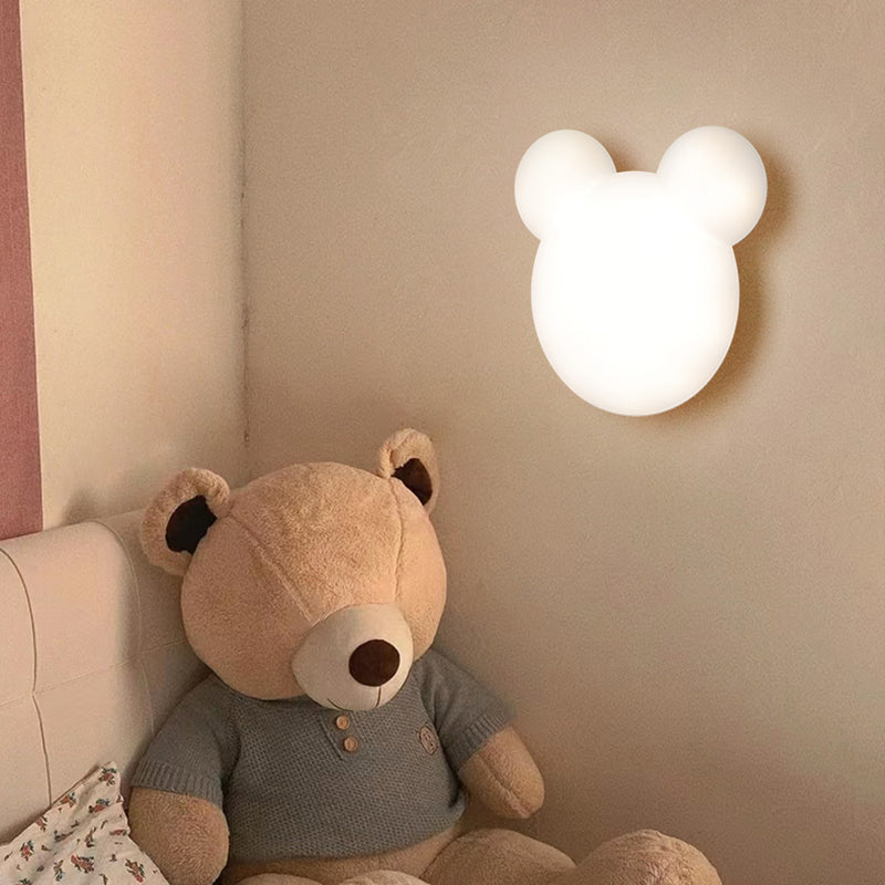 Children Style Wall Lamp 1-Light LED Wall Mount Lamp with Plastic Shade for Kid's Room
