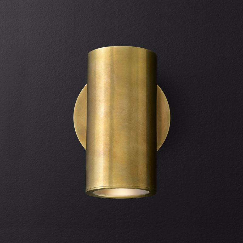 Modern Wall Sconce Cylinder Shape Wall Light with Metal Shade for Bedroom