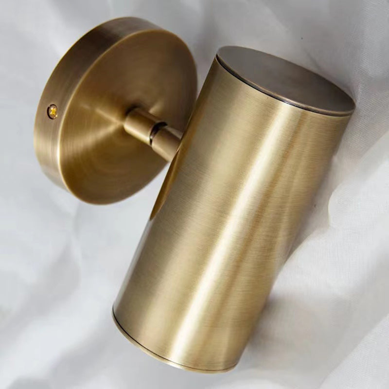 Modern Wall Sconce Cylinder Shape Wall Light with Metal Shade for Bedroom