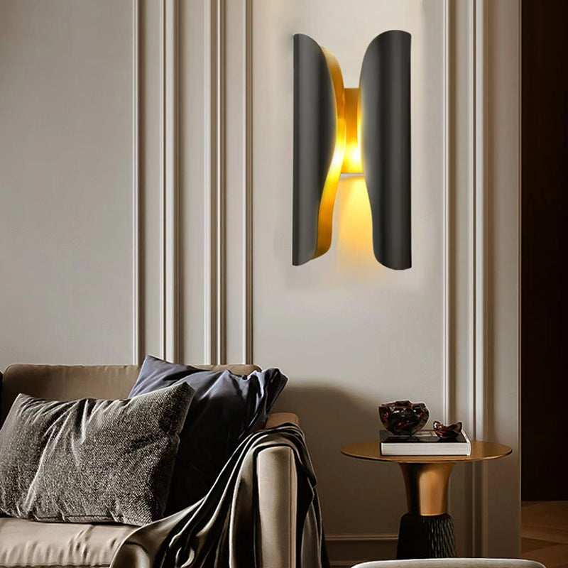 Modern Wall Sconce Geometric Shape Wall Light with Metal Shade for Study