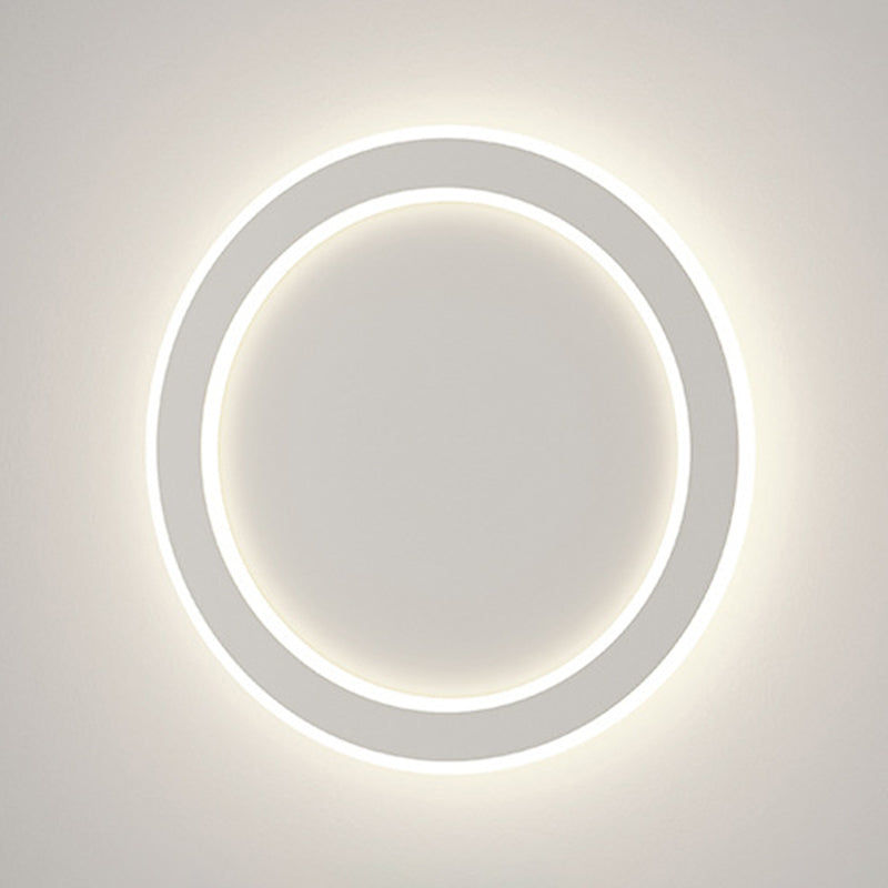 Round LED Wall Lamp Modern Wall Mount Lamp with Acrylic Shade for Bedroom