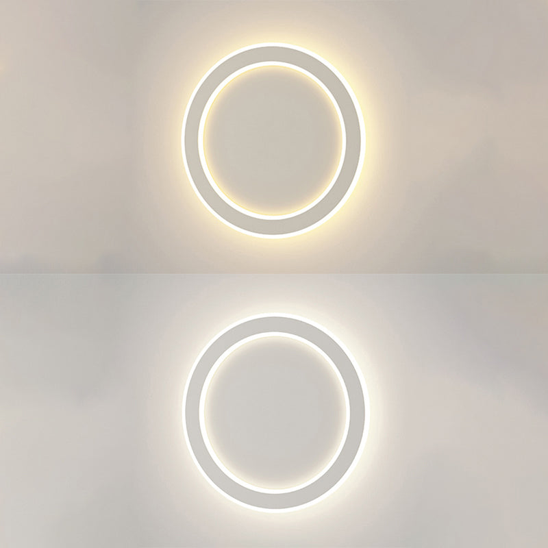 Round LED Wall Lamp Modern Wall Mount Lamp with Acrylic Shade for Bedroom