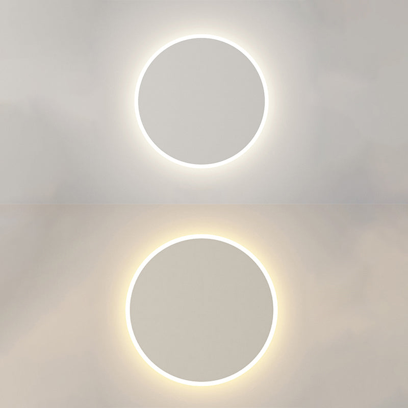 Round LED Wall Lamp Modern Wall Mount Lamp with Acrylic Shade for Bedroom
