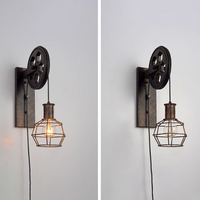 Metal Sconce Light Industrial Style Wall Sconce Lighting for Dining Room