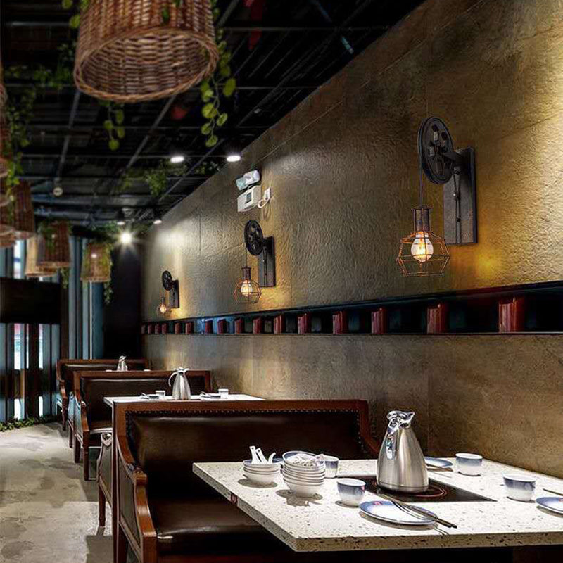 Metal Sconce Light Industrial Style Wall Sconce Lighting for Dining Room