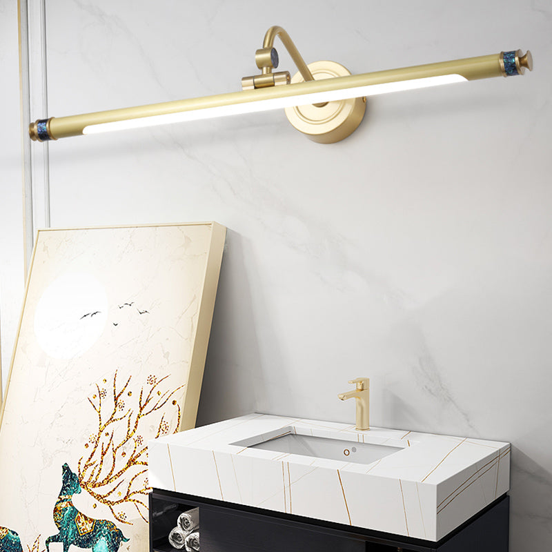 Modern Copper Vanity Light 1-Light LED Mirror Front Light with Acrylic Shade for Bathroom