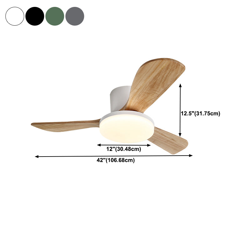 Colorful LED Ceiling Fan Light Fixture Nordic Ceiling Flush Mount for Kids' Room
