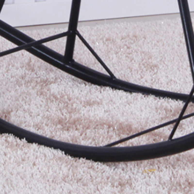 Stylish Rocking Accent Chair Woven Rope Color Block Indoor Rocking Chair