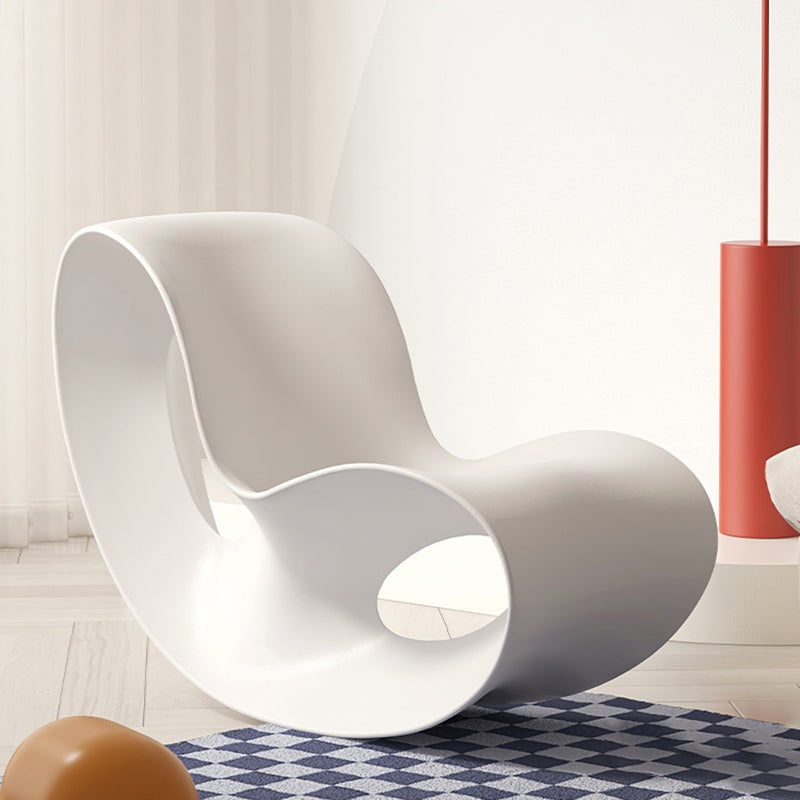 Modern Rocker Plastic Seat Belt Rocking Accent Chair for Living Room