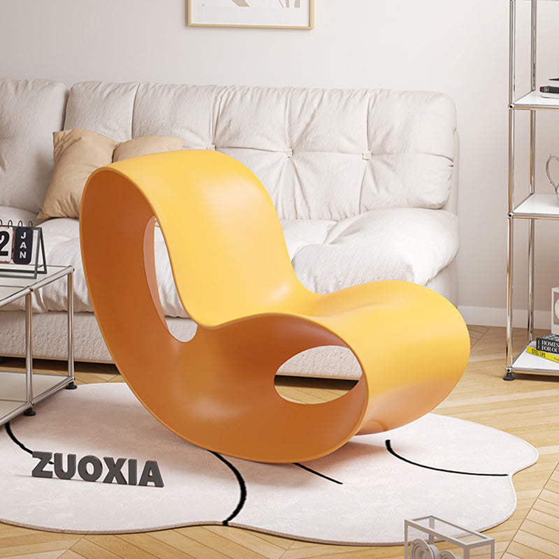 Modern Rocker Plastic Seat Belt Rocking Accent Chair for Living Room