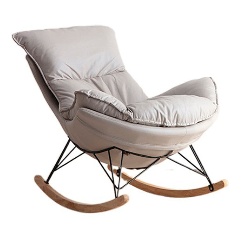 Modern Glider Chair Pure Color Rocking Chair with Removable Cushions