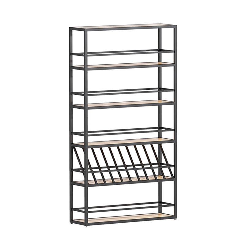 Modern Floor Wine Rack Kit Metal Wine Holder Rack with Shelf