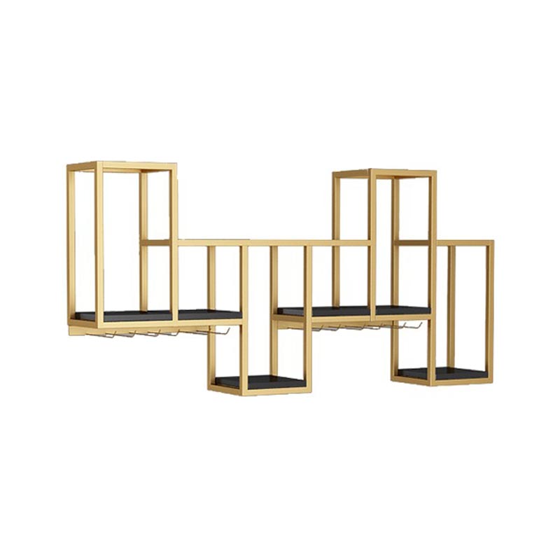 Metal Wall Mounted Wine Rack 7.8"W Wine Rack with Stemware Holder