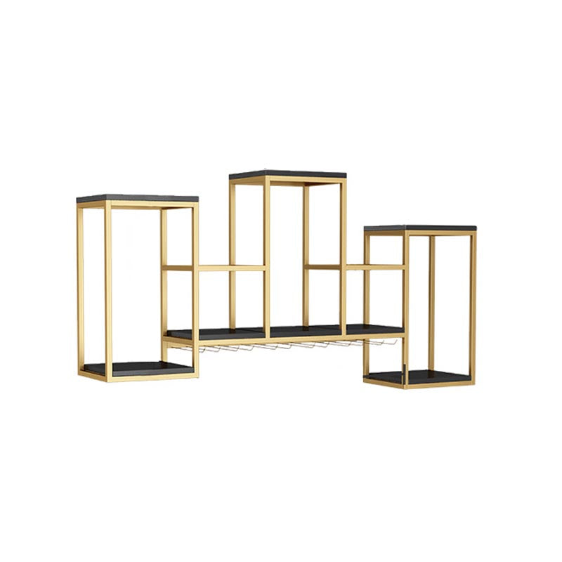 Metal Wall Mounted Wine Rack 7.8"W Wine Rack with Stemware Holder