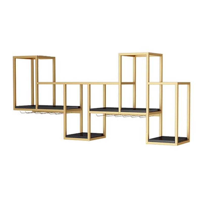 Metal Wall Mounted Wine Rack 7.8"W Wine Rack with Stemware Holder