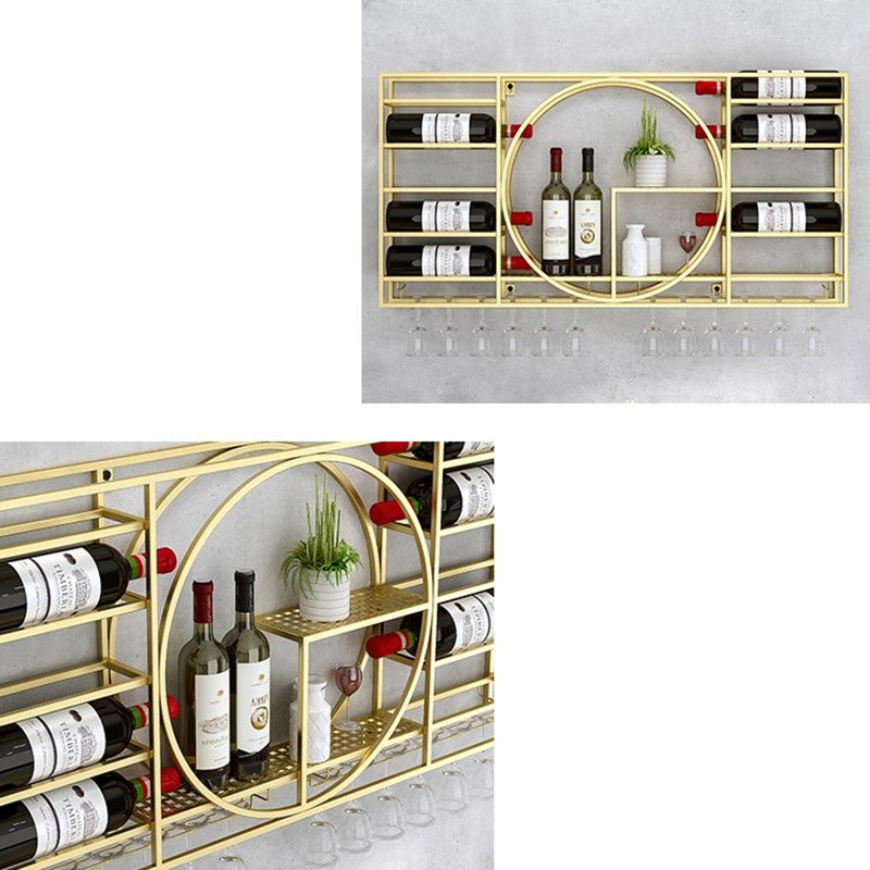 Metal Wall Mounted Modern Wine Rack 4"W x 16.5"H Wine Stemware Holder
