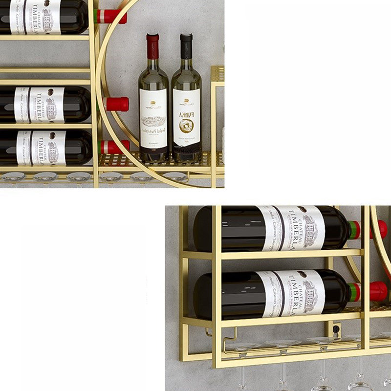 Metal Wall Mounted Modern Wine Rack 4"W x 16.5"H Wine Stemware Holder