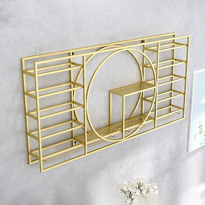 Metal Wall Mounted Modern Wine Rack 4"W x 16.5"H Wine Stemware Holder