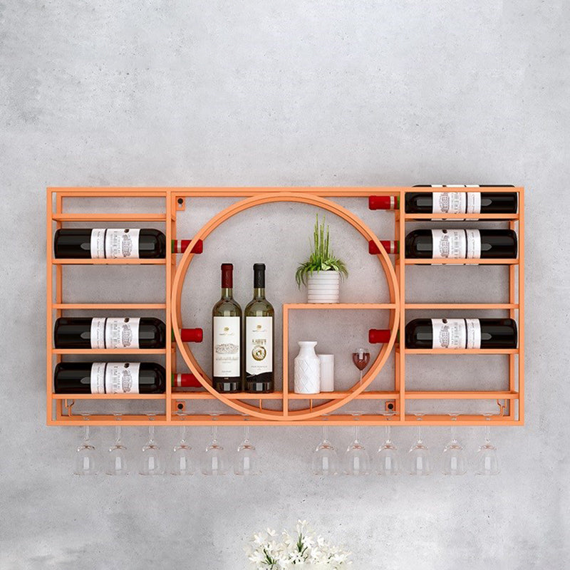 Metal Wall Mounted Modern Wine Rack 4"W x 16.5"H Wine Stemware Holder