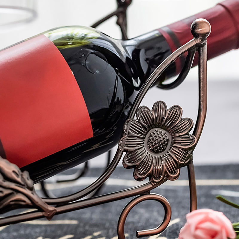 Glam Tabletop Wine Holder Rack Metal Wine Rack Kit for Living Room