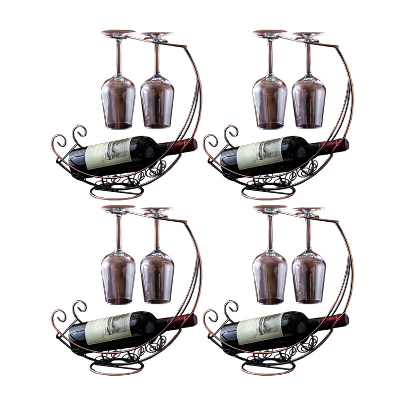 Glam Tabletop Wine Holder Rack Metal Wine Rack Kit for Living Room