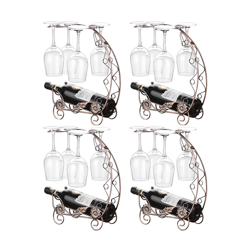 Glam Tabletop Wine Holder Rack Metal Wine Rack Kit for Living Room