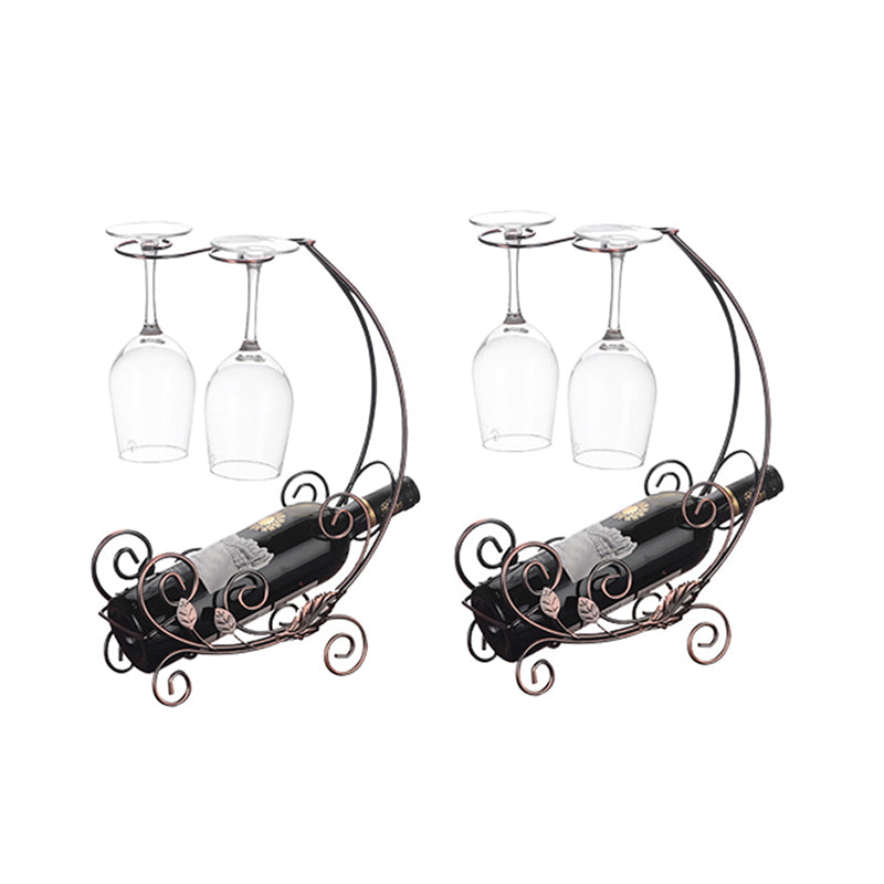 Glam Tabletop Wine Holder Rack Metal Wine Rack Kit for Living Room