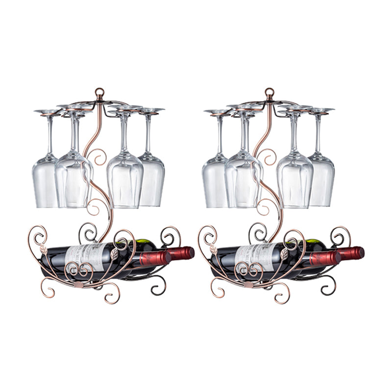 Glam Tabletop Wine Holder Rack Metal Wine Rack Kit for Living Room