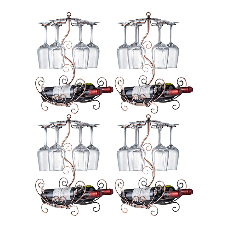 Glam Tabletop Wine Holder Rack Metal Wine Rack Kit for Living Room