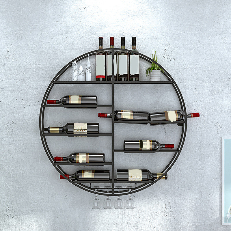 Metal Wall Mounted Wine Rack 4.3"W Wine Stemware Holder 10-Bottle