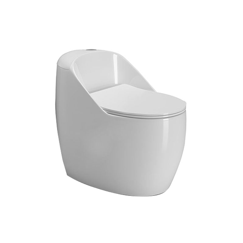 1-Piece Round Toilet Bowl 1.2 GPF Siphon Jet Flush Toilet for Bathroom