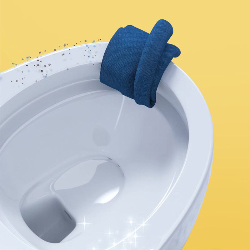 1-Piece Round Toilet Bowl 1.2 GPF Siphon Jet Flush Toilet for Bathroom