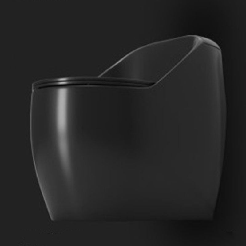 1-Piece Round Toilet Bowl 1.2 GPF Siphon Jet Flush Toilet for Bathroom