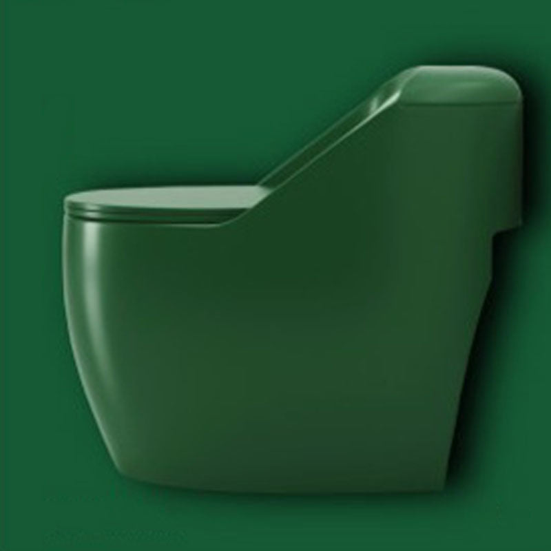 1-Piece Round Toilet Bowl 1.2 GPF Siphon Jet Flush Toilet for Bathroom