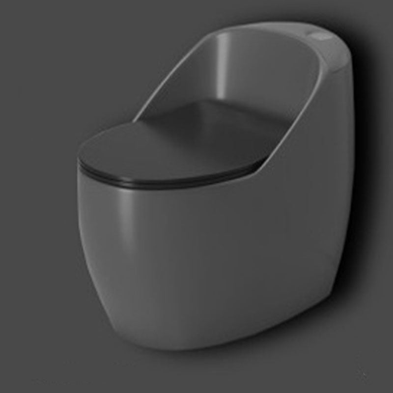 1-Piece Round Toilet Bowl 1.2 GPF Siphon Jet Flush Toilet for Bathroom