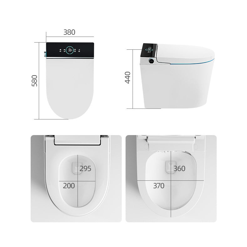Modern Floor Mount Urine Toilet White Siphon Jet Toilet Bowl with Toilet Seat