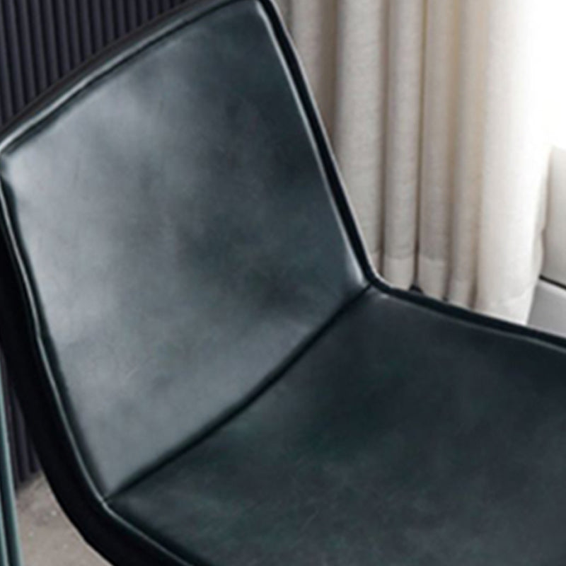 Industrial PU Leather Barstools Metal Base Bar Stool for Living Room