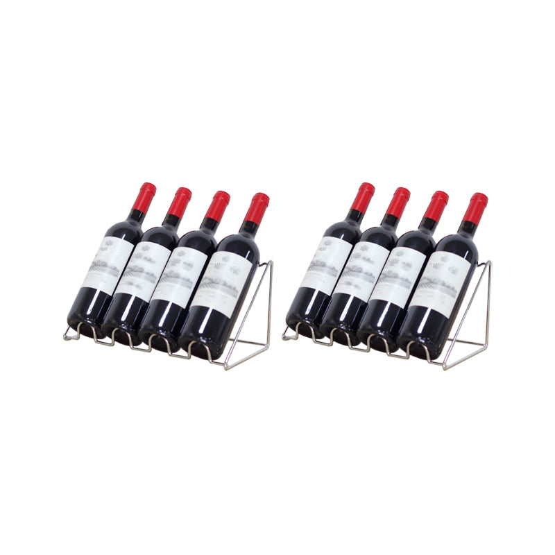 Contemporary Metal Wine Rack Bottle Tabletop Or Countertop Free-Stand Bottle Holder