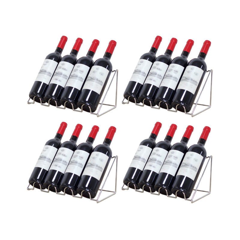 Contemporary Metal Wine Rack Bottle Tabletop Or Countertop Free-Stand Bottle Holder