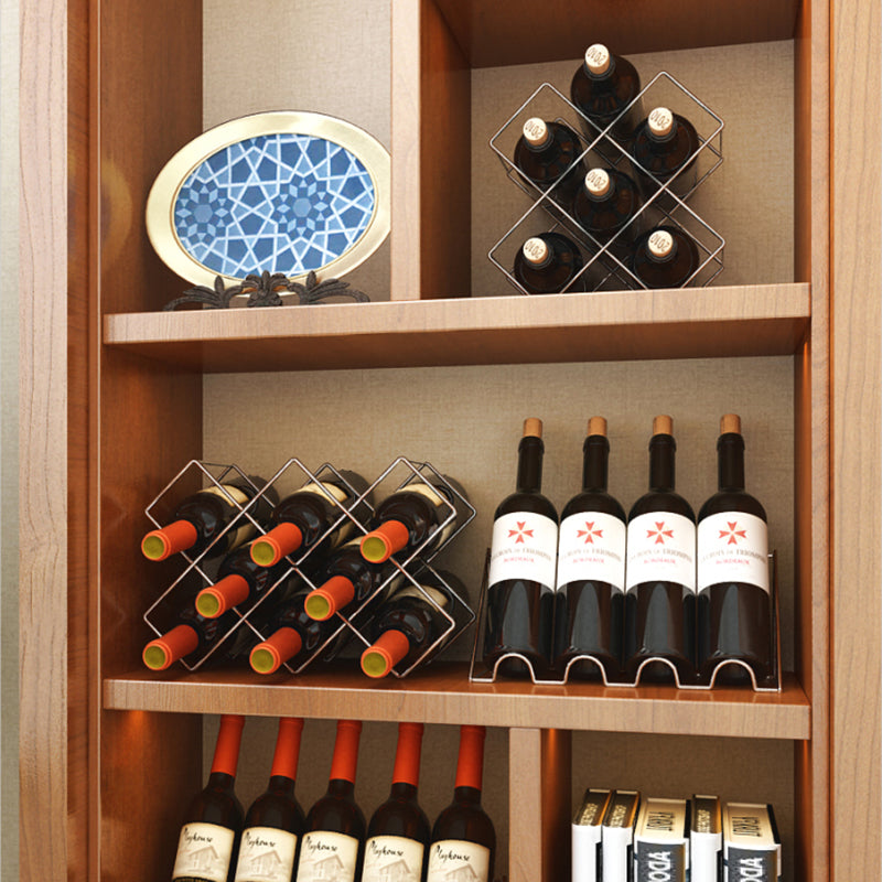 Contemporary Metal Wine Rack Bottle Tabletop Or Countertop Free-Stand Bottle Holder