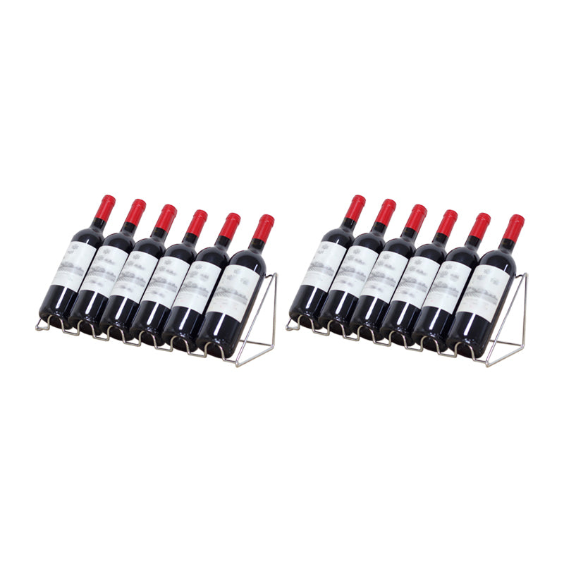 Contemporary Metal Wine Rack Bottle Tabletop Or Countertop Free-Stand Bottle Holder