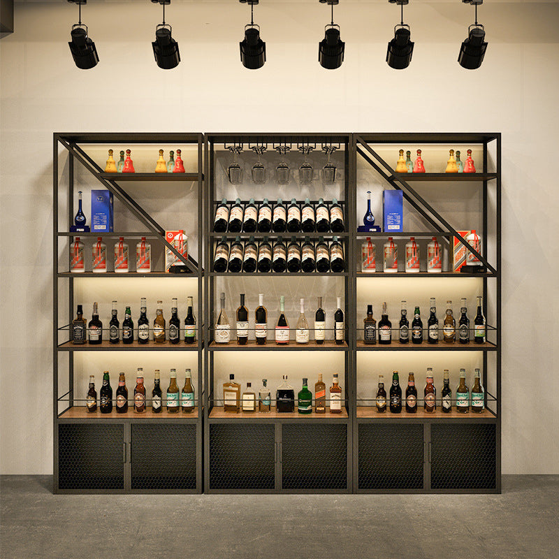 Freestanding Modern Wine Racks Metal with Shelf Wine Rack Kit